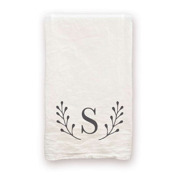 100% Cotton "J" Personalize Kitchen Flour Sack Towel with Woman's Name
